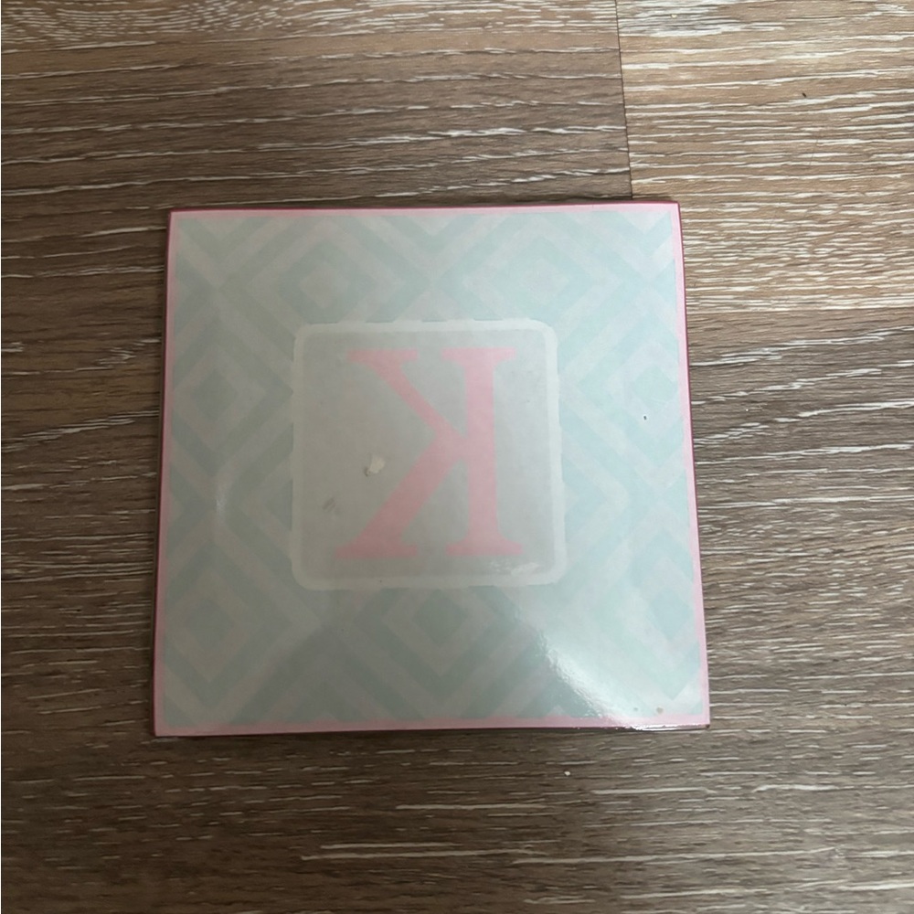 Geometric Patterned Monogram 'K' Coaster - Picture 2 of 2